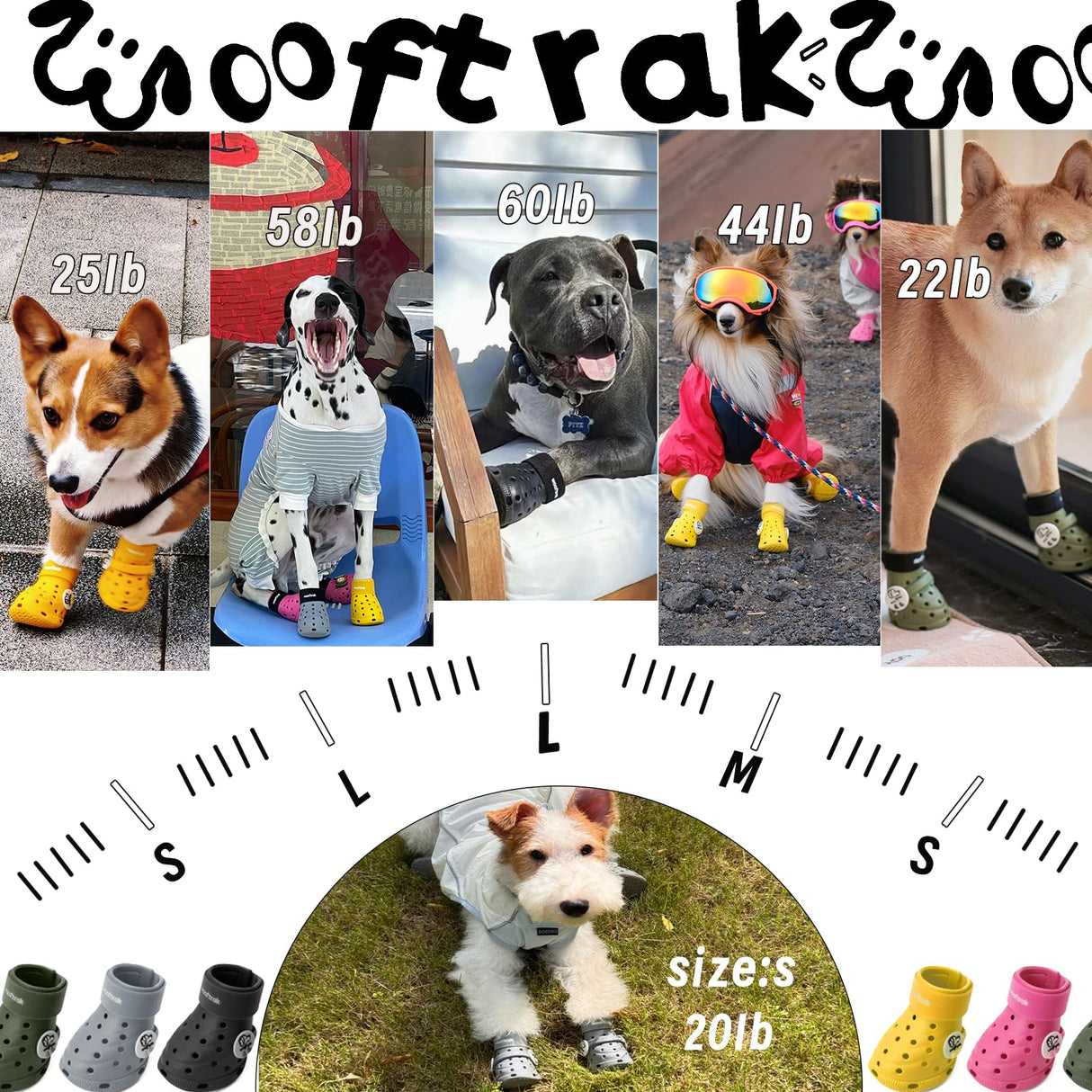 Dog Shoes Breathable Dog Shoe for Hot Pavement, Dog Booties and Paw Protectors, Non-Slip Waterproof Dog Sandals Boots (Black+Yellow, L: (3.1’’x2.5'')(L*W))