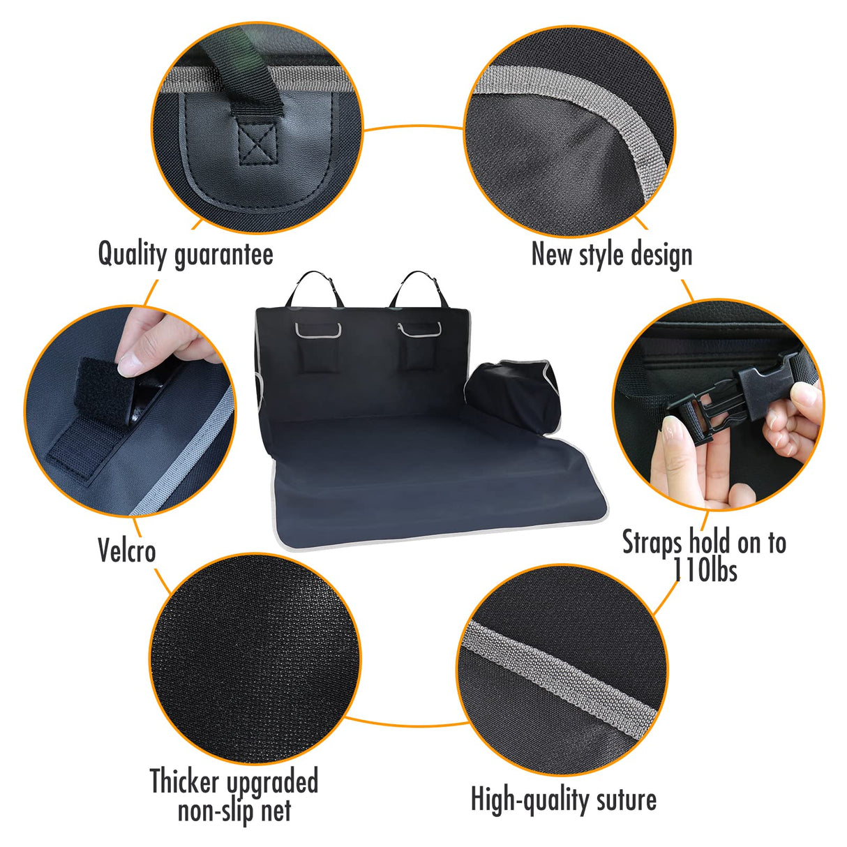 bytaoqipet Cargo Liner for Dogs Waterproof PetCargo Liner with Side Flaps Large SizeUniversal Fit Area with Side and BumperProtector SUV Pet Cargo Liner