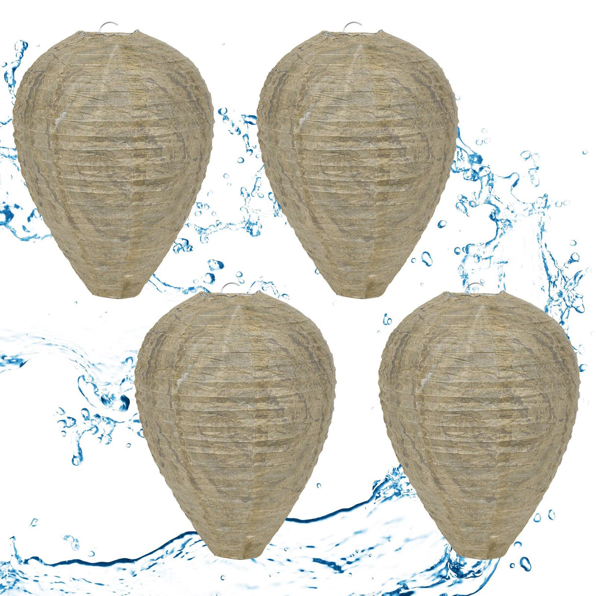 4 Pack Wasp Nest Hanging Fake Wasp Nest Paper Material Hornet Nest for Wasps