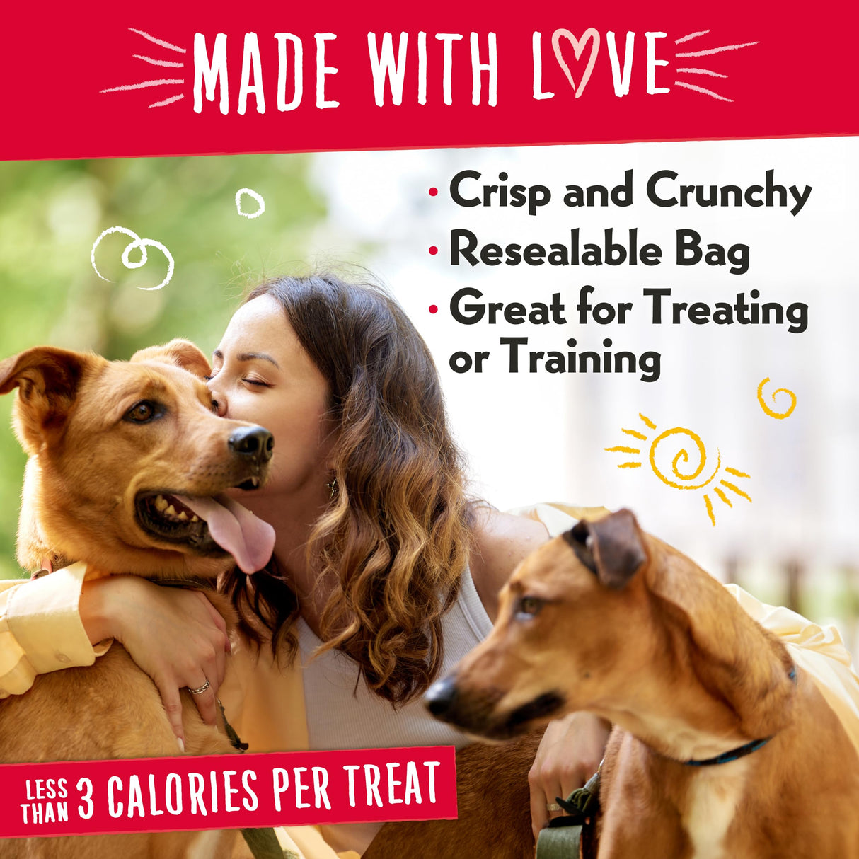 Charlee Bear Dogs Training Treat and Snack, Crunchy Low Calorie Grain Free Dog Treats, Made in USA, Best for Small and Medium Breeds, Great for Puppy Training Treats, 3 Flavor Variety Pack, 8oz Each