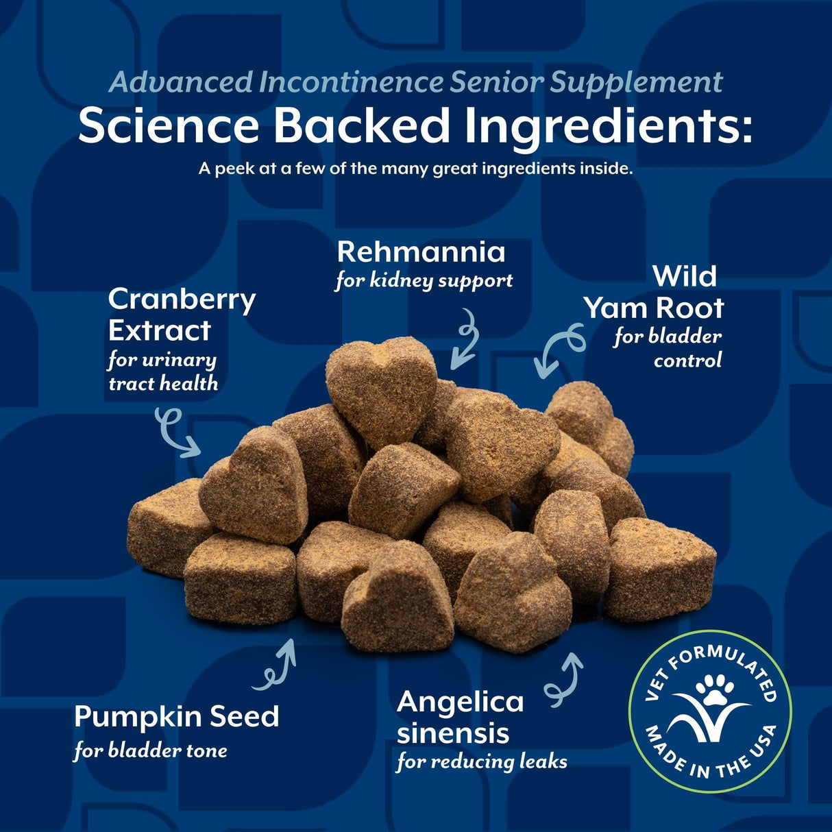 NaturVet Senior Advanced Incontinence Dog Supplement – Helps Support Dog’s Bladder Control, Normal Urination – Includes Synergistic Blend of Botanicals – 60 Ct. Soft Chews