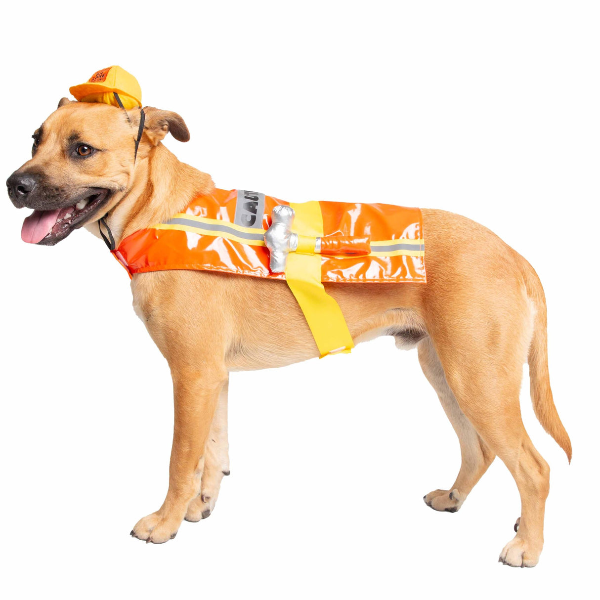 Pet Krewe Construction Worker Dog Costume - Small Halloween Costume for Pets, Includes Hat