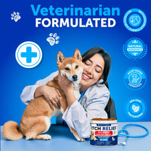 Load image into Gallery viewer, Dog Allergy Relief Chews - Itching Skin Relief for Dogs - Fish Oil - Omega 3 - Seasonal Allergies Pills - Skin & Coat, Anti Itch,Hot Spots Treatment - Canine Immune Health Supplement - 120 Soft Treats