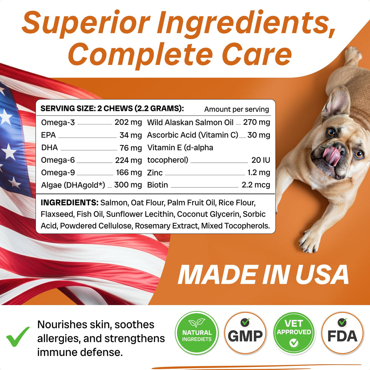 PAWFECTCHEW Fish Oil Omega 3 for Dogs - Allergy Relief - Joint Health - Itch Relief, Shedding - Skin and Coat Supplement - Alaskan Salmon Oil Chews - Omega 3 6 9 - EPA & DHA Fatty Acids
