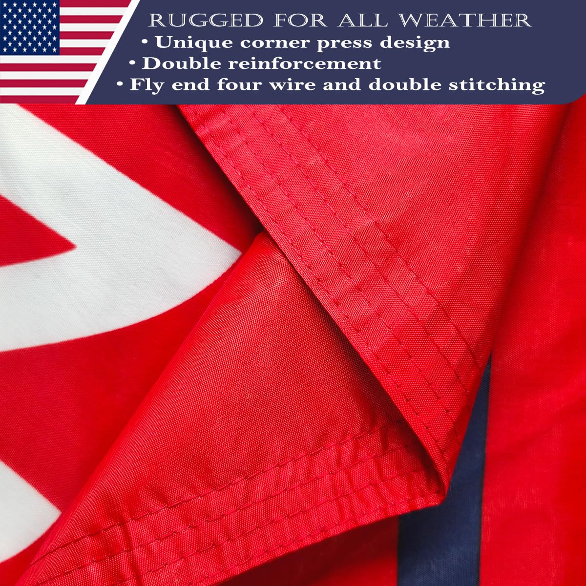 Double Sided Red Trump 2024 Flag 4x6 Made in USA Outdoor Heavy Duty 3 Ply Polyester Trump Take America Back Flag with White Starting Tape and 2 Brass Grommets