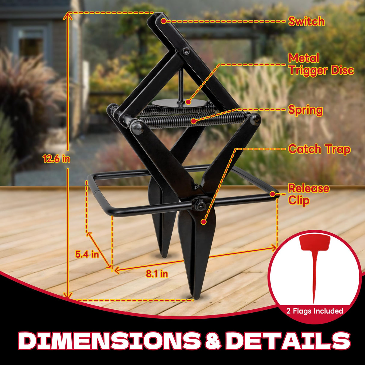 Mole Traps 2 Pack, Scissor Mole Trap that Kill Best,Mole Traps for Lawns Ground,Easy Step Mole Trap,Black Coated