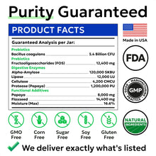 Load image into Gallery viewer, BARK&SPARK Probiotics for Dogs Digestive Health w/Enzymes - Diarrhea Gas Treatment Upset Stomach Relief - Allergy & Itchy Skin - Pet Dogs Probiotics - Digestion Supplement Treat (120Ct Chicken)