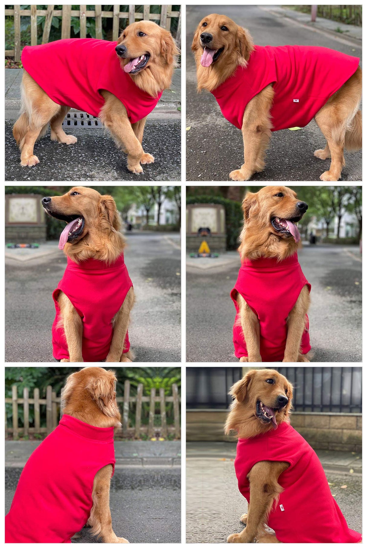 Dog Winter Vest Warm Breathable Dog Polar Fleece Vest Jacket, Lightweight Winter Coat with Leash Neck Hole for Small Medium Large Dogs Red L