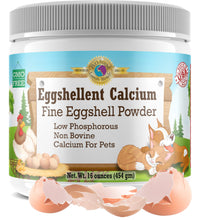 Load image into Gallery viewer, Calcium for Dogs and Cats - Fine Eggshell Powder - Strong Hip & Joint Supplement for Dogs and Cats- Dietary Supplement - No Additives - Pet's Friend Eggshellent Calcium 16oz