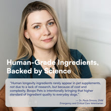 Load image into Gallery viewer, NAD+ Precursor & Senior Dog Supplement - 90 Soft Chews & Vitamins - NMN Alternative for Longevity, Anti-Aging & Energy - Nicotinamide Riboside, Resveratrol, Quercetin, Made with Pasture-Raised Chicken