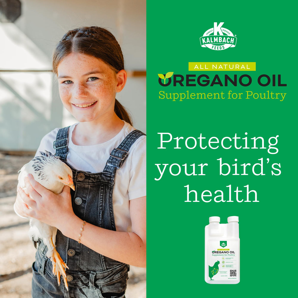 Oregano Oil Supplement for Poultry, 16 oz Bottle