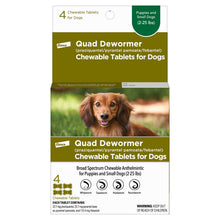 Load image into Gallery viewer, Elanco Chewable Quad Dewormer for Small Dogs, 2-25 lbs, 4 Chewable Tablets, White