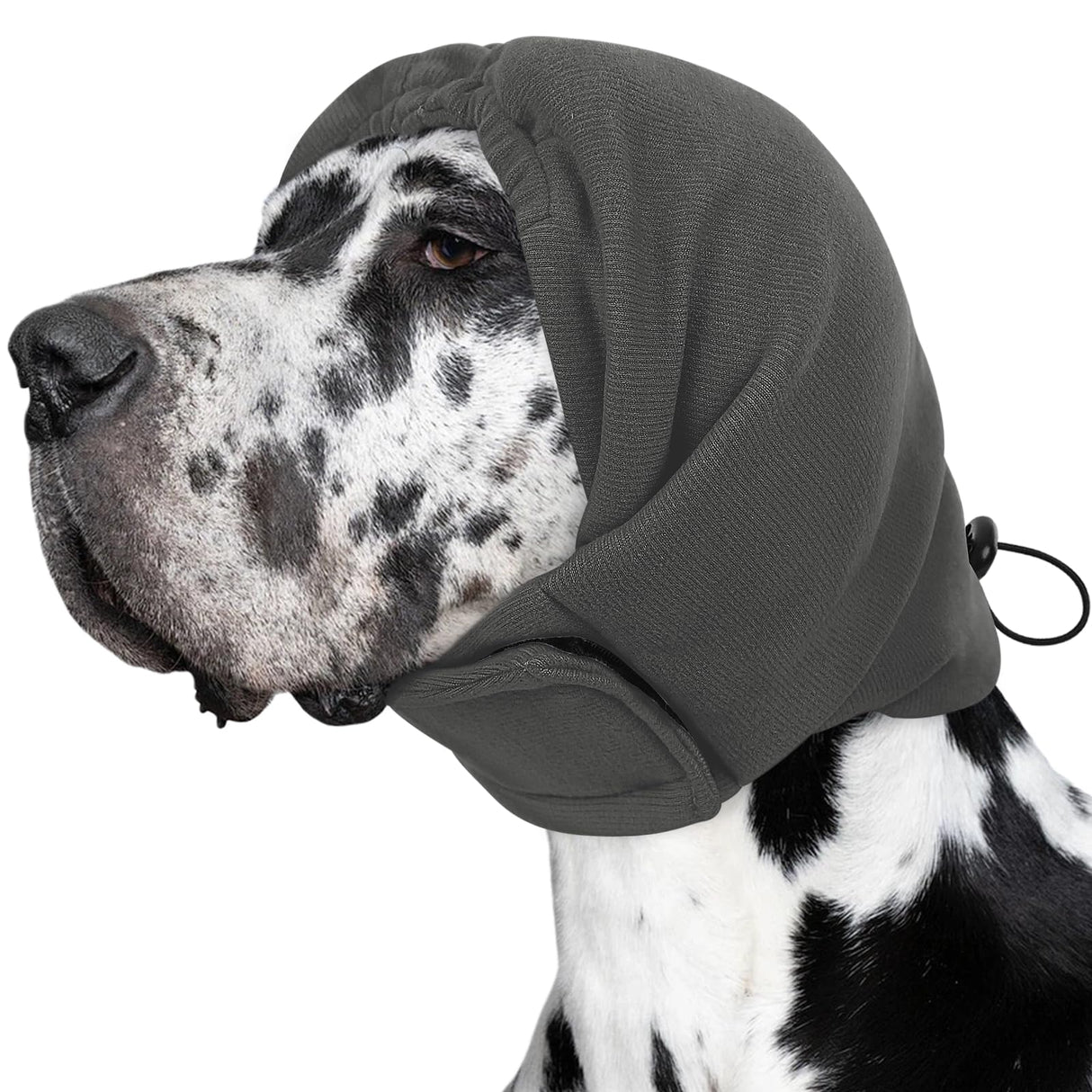 SUNFURA Dog Calming Hoodie, Dog Ear Muffs Noise Protection, Ear Wrap Hematoma for Dogs, Adjustable No Shake Head Cover Anxiety Relief, Grooming, Blow Drying, Fireworks, Thunderstorms, Grey S