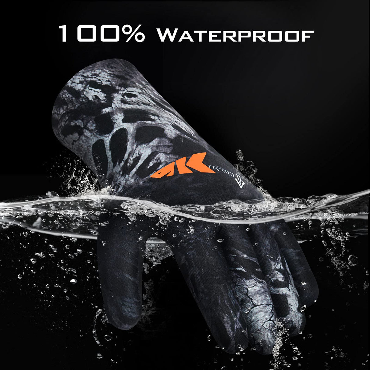 KastKing IceRiver Fishing Gloves – 100% Waterproof Cold Winter Weather Fishing Gloves – Fishing Gloves for Men and Women – Ideal for Ice Fishing, Winter Fishing, or Other Outdoor Winter Sports,2XL,BO