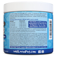 Load image into Gallery viewer, Well Loved Probiotics for Dogs, Dog Probiotics, Made in USA, Vet Developed for Gut Health, Yeast Balance, Itchy Skin, Diarrhea & Gas Relief, Chews with Prebiotic & Digestive Enzymes, Digestive Support