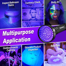 Load image into Gallery viewer, Vansky Black Light UV Flashlights, Ultra Bright 100 LED 395nm Ultraviolet Blacklight Detector for Dog Cat Pet Urine, Dry Stains and Bed Bug, Matching with Pet Odor Eliminator