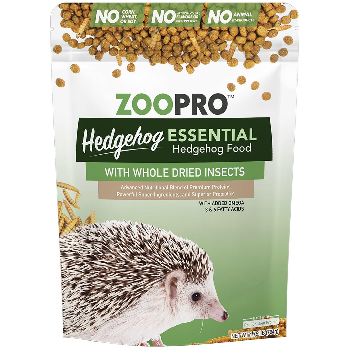 Exotic Nutrition Hedgehog Essential - Chicken Kibble with Mealworms (1.75 Pound)