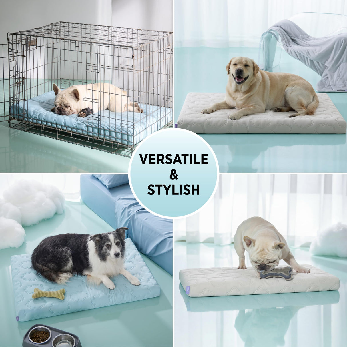 LE SURE Orthopedic Cooling Dog Bed, XL Q-Max>0.5 Cooling Mat with Removable Washable Cover, Breathable Egg Crate Foam Non-Slip Summer Pad for Extra Large Active/Senior/Long-Haired Pets, 41x27 Inch