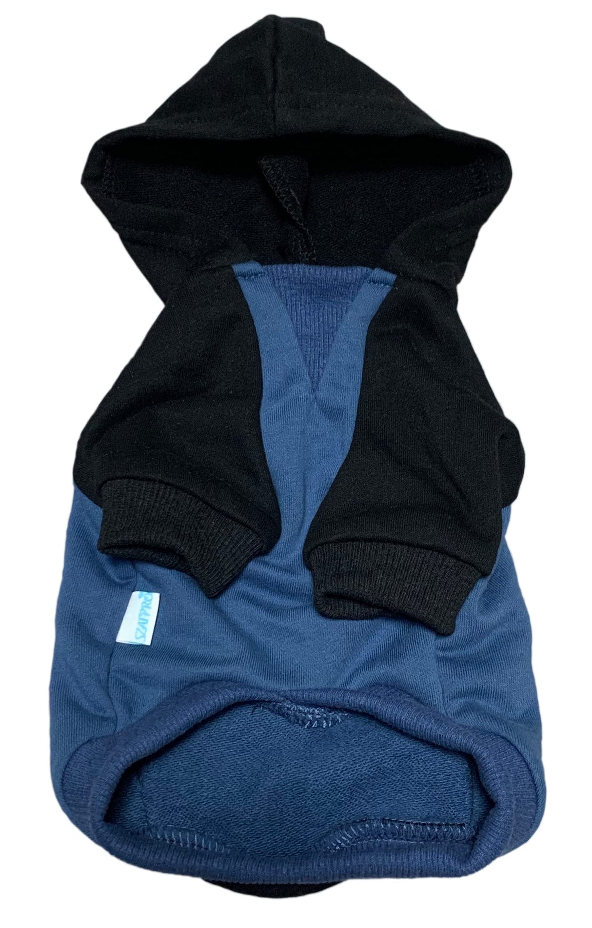 Upgraded Blue SZAT PRO Teacup Dog Hoodies, 100% Cotton Puppy Clothes for Small Dogs and Cats, Chihuahua Clothes Pullover Sweaters for Dog Boys and Girls XX-Small