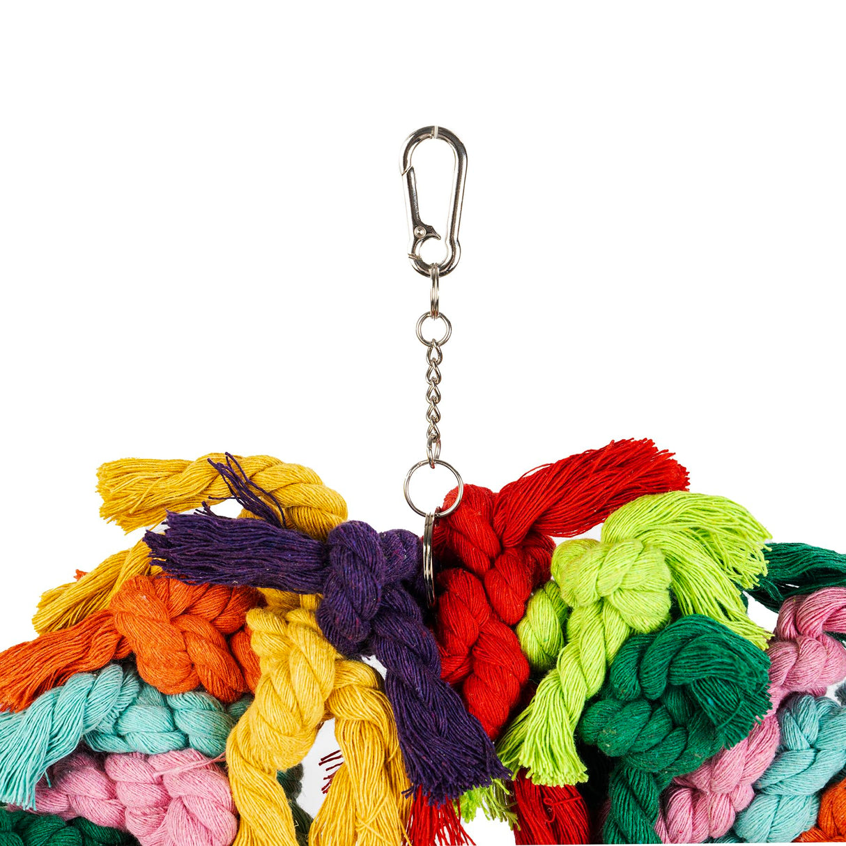 Napiass Parrot Swing for Large Birds - Colorful Cotton Rope Hanging Ring Toy for African Grey, Cockatoo, Conure, and Parakeet | Chewing, Exercise, Climbing, and Snuggling (Parrot Swing)