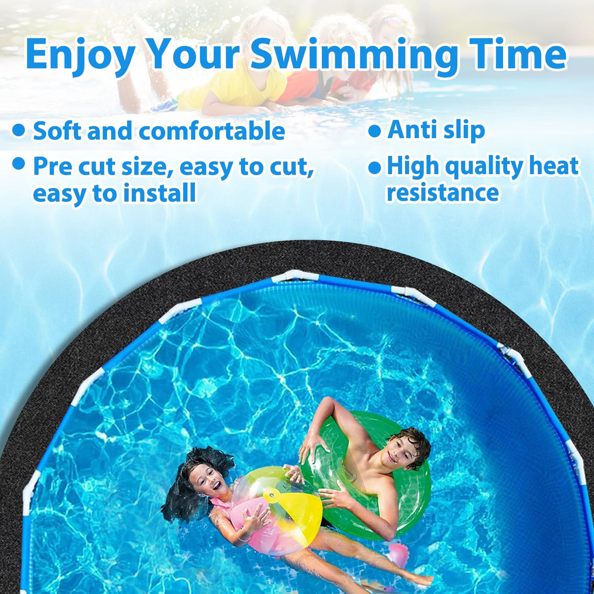 Thickened Pool Liner Pad for Above Ground Pool, 15 FT Round Under Pool Mat Padding, Pool Ground Pad Mat Under Pool for Pool Bottom, Prevent Punctures, Extend Liner Life