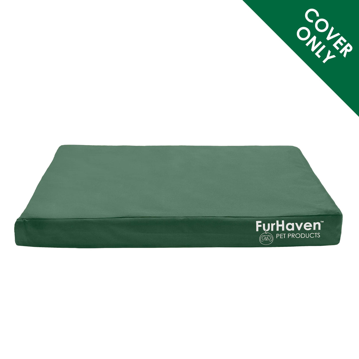 Furhaven Replacement Dog Bed Cover Water-Resistant Indoor/Outdoor Logo Print Oxford Polycanvas Mattress, Washable - Forest, Jumbo (X-Large)