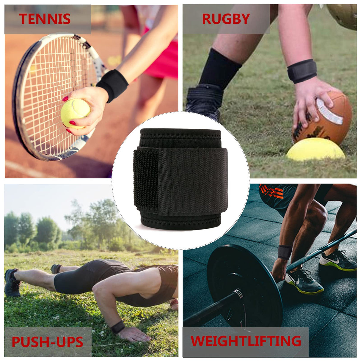 Wrist Brace, 2 PACK Wrist Wraps for Carpal Tunnel for women and men. Wrist Straps for Weightlifting, Working Out and Pain Relief. Flexible, Highly Elastic, Adjustable, Comfortable and Multi-Functional