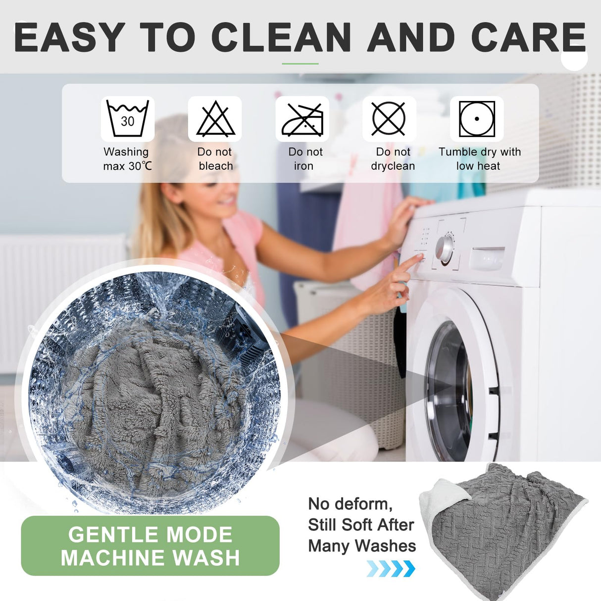 BEAUTYZOO Waterproof Dog Blankets for Medium Large Dogs Washable- Reversable Dog Blanket for Furniture, Sofa, Couch, Crate, Car- Soft Sherpa Dog Throw Plush Pet Bed Blanket Cat Puppy, 40"x60" Grey