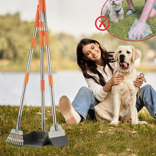 Load image into Gallery viewer, TIMINGILA Pooper Scooper Dog Pooper Scooper Long Handle Stainless Metal Tray Rake Spade Set for Large Medium Small Dogs Easy to Clean Pet Waste Use for Yard, Grass, Dirt or Gravel - Pet Supplies