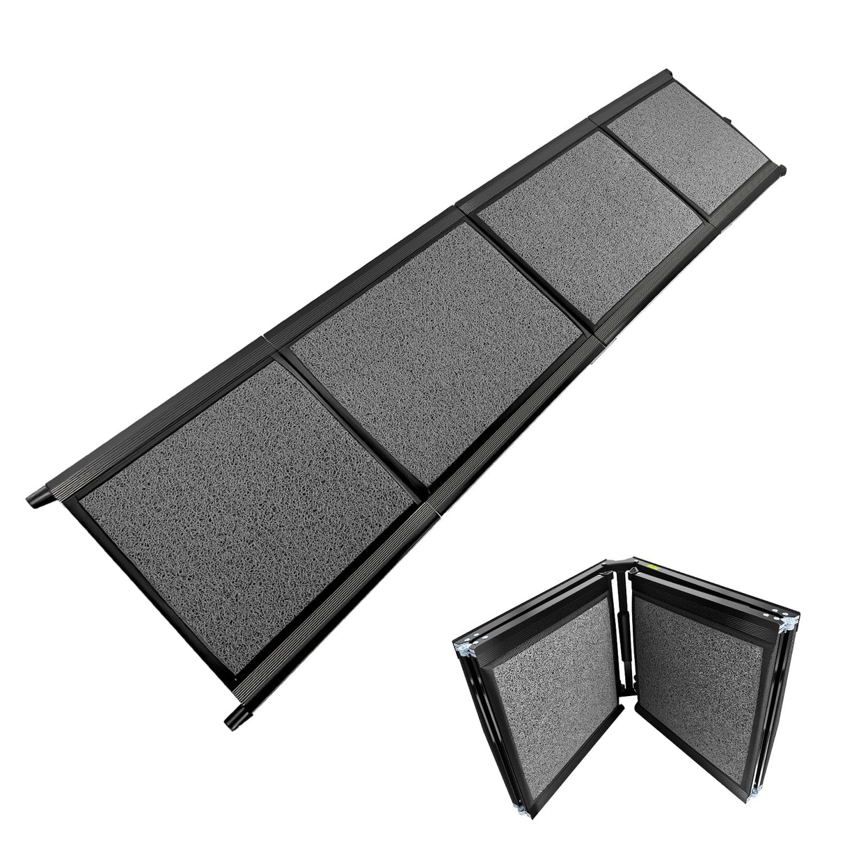 Jwevvie 67" x 20" Dog Ramp for Car, Folding Pet Stair Ramps for Truck, SUV, Portable Pet Steps Load-Bearing 200LBS with Non-Slip Surface