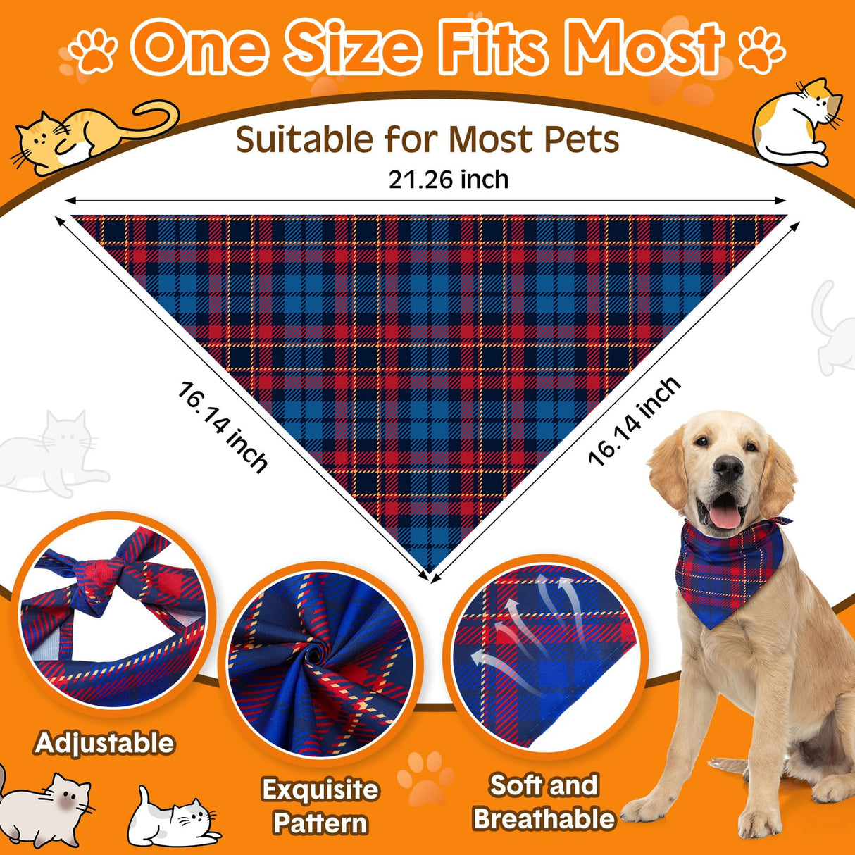 Bulyoou 120 Packs Dog Bandanas Bulk Summer Pet Bandanas for Dogs Hawaiian Pet Scarf Bibs Adjustable Washable Kerchief for Large Medieum Small Pet Costume Accessories(Rustic Style)