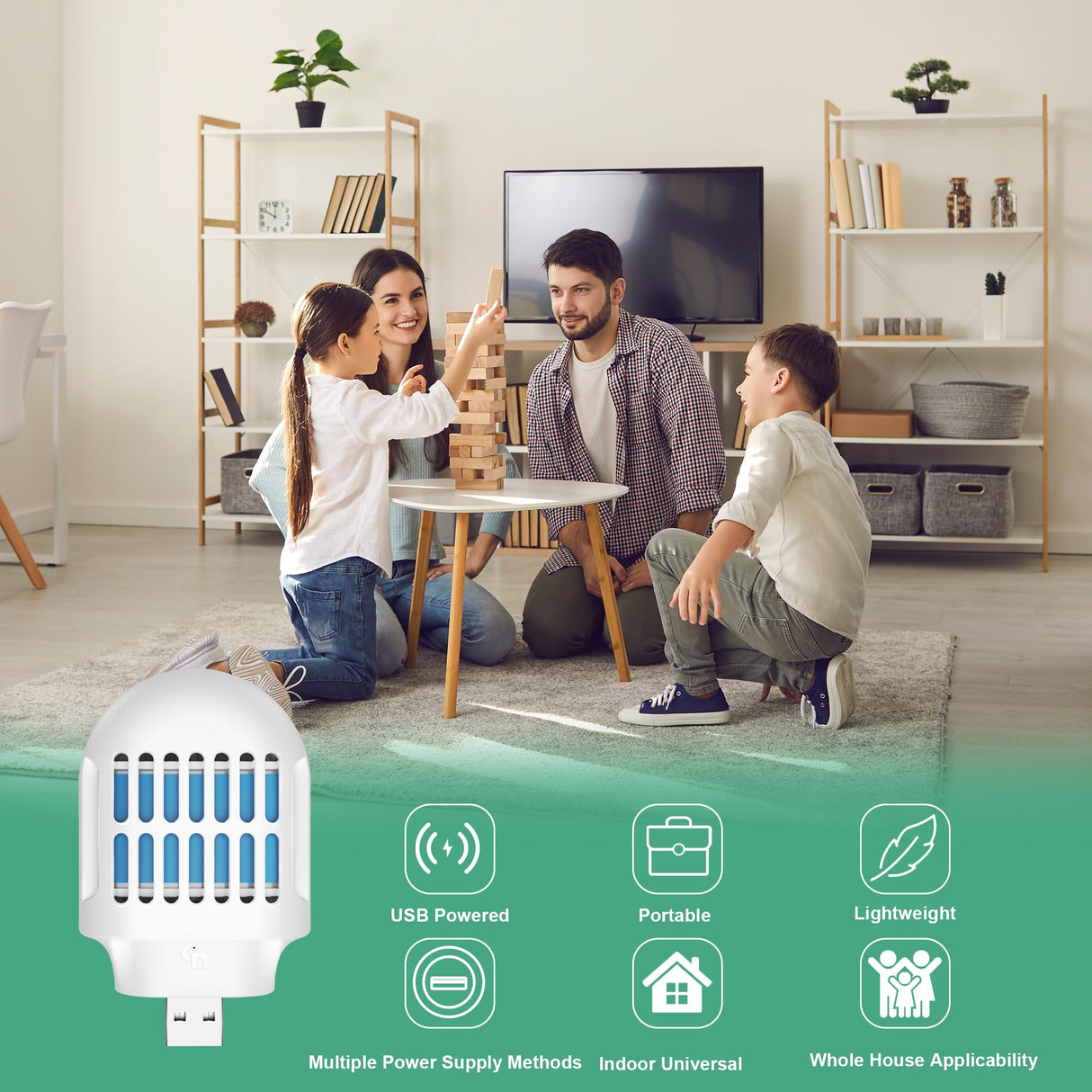 Simashts Mosquito Repellent Indoor Use, USB Powered Electronic Mosquito Repeller, Includes Mosquito Repellent Refills, with 20' Mosquito Protection Zone for Home, Office