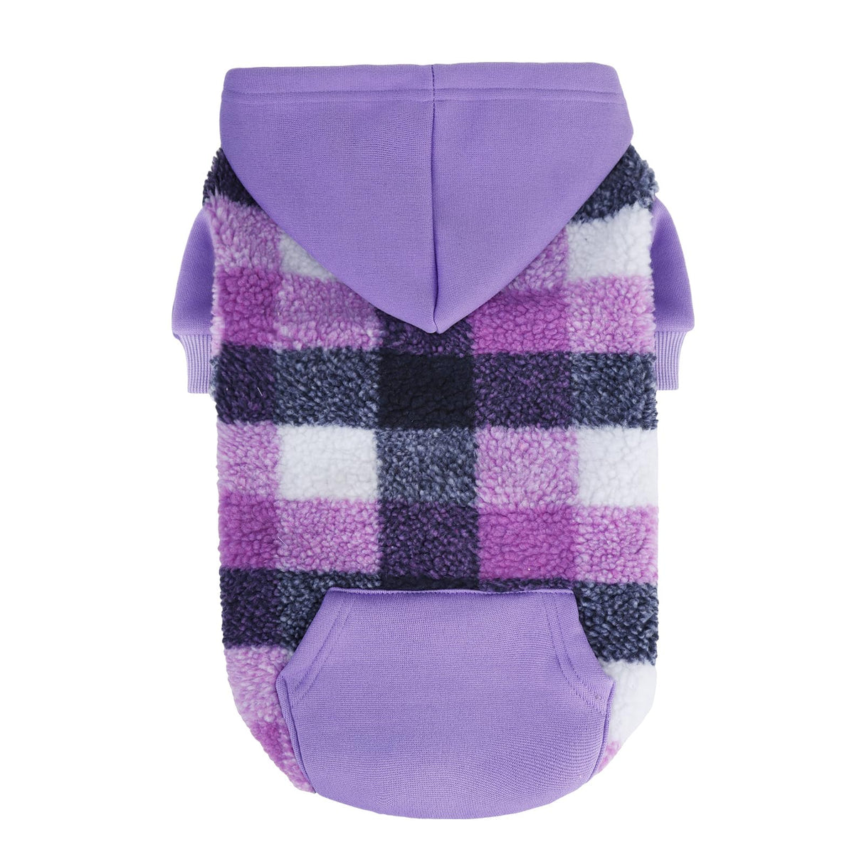 PUPTECK Dog Hoodie Puppy Sweatshirt Warm Dog Sweater Winter Clothes Cold Weather Coats for Small Medium Large Dogs, Purple, S/M