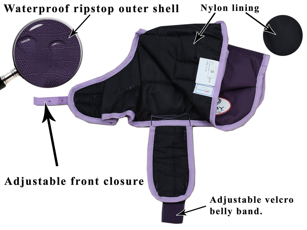 Derby Originals Ruff Pup 1200D Ripstop Waterproof Winter Dog Coat 150G Insulation Nylon Lining 3 Layer Breathable