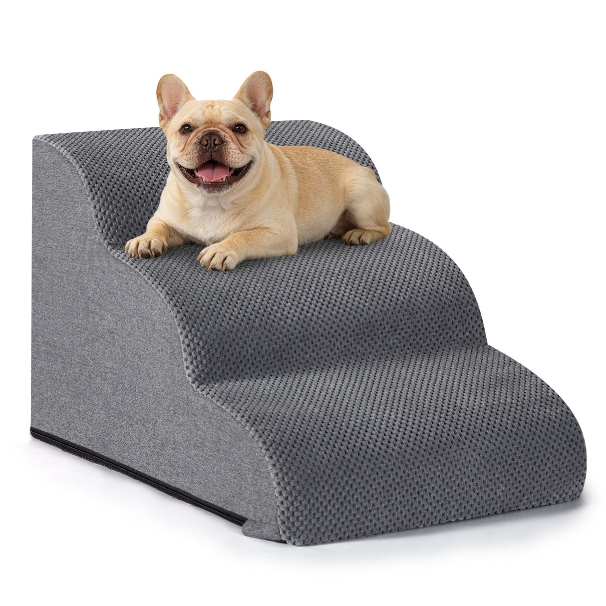 Aodisman Dog Ramp and Stairs for Small Dogs & Cats,3-Step Pet Stairs for Couch Sofa and Chair,Indoor Anti-Slip Dog Stairs for Old Cats and Puppy
