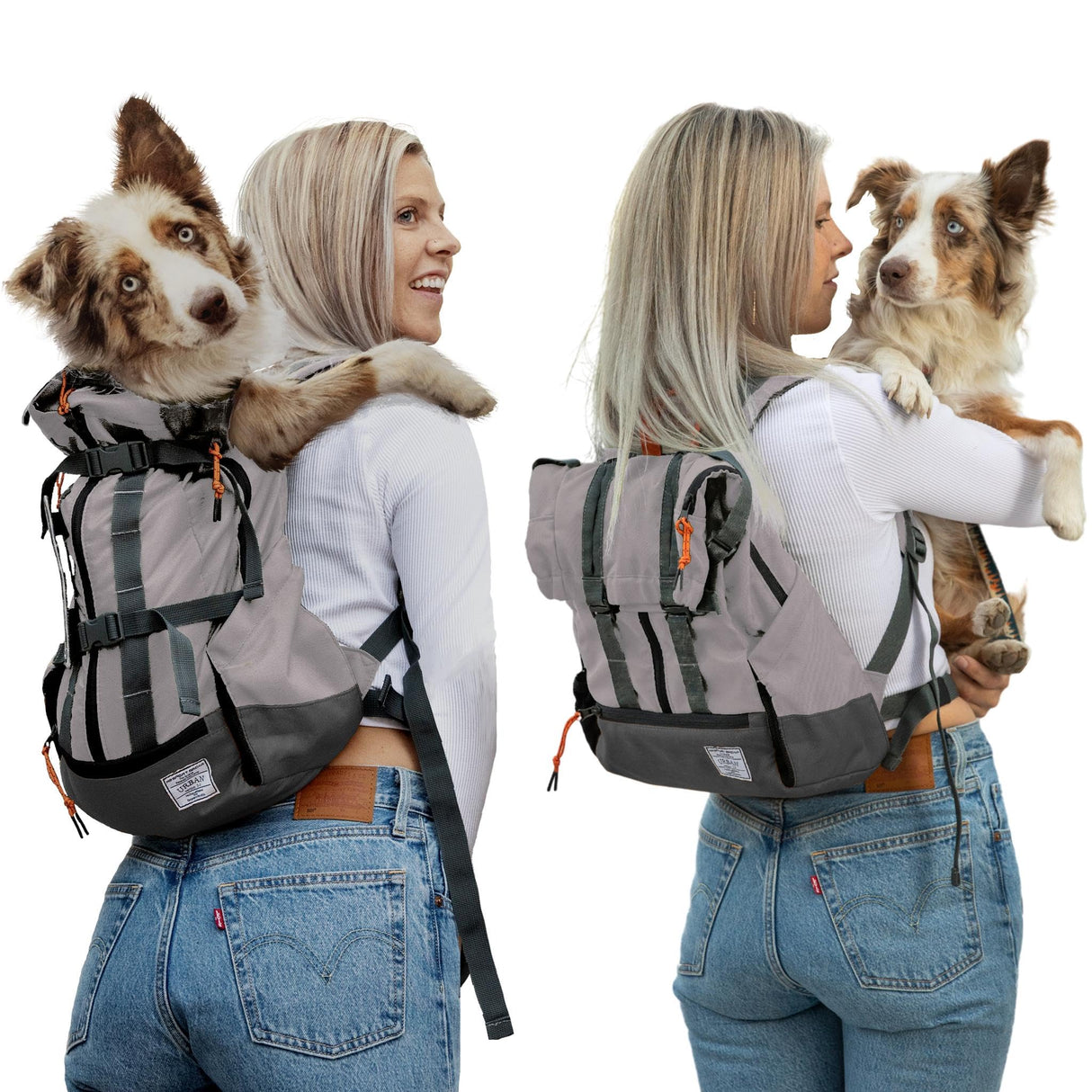 K9 Sport Sack Urban 3 - X-Small, Concrete - Ideal for Dogs with 9-12” Back Length - Dual-Use, Backpack-Style Carrier + Everyday Pack