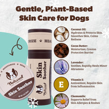 Load image into Gallery viewer, Natural Dog Company Skin Soother Balm for Dogs – Dog Skin Balm for Dry Winter Skin, Seasonal Sensitivity & Environmental Stress, Dog Moisturizer with Coconut Oil, Calendula & Vitamin E, 2 oz Stick