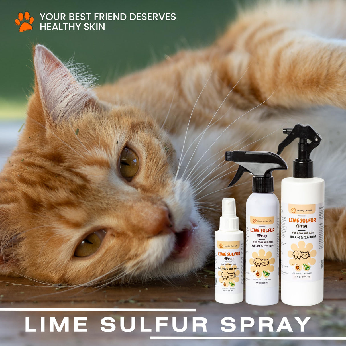Classic's Lime Sulfur Dip Classic's Lime Sulfur Spray Pet Care for Dry and Itchy Skin Spotcare and Safe Solution for Dog, Cat,