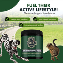 Load image into Gallery viewer, Pure Green Lipped Mussel Powder for Dogs and Cats - 100% New Zealand Green Lipped Mussels - Anti Inflammatory Supplement & Vitamins to Help Your Pet Deal with Arthritis, Joint Pain Relief - 75 Grams