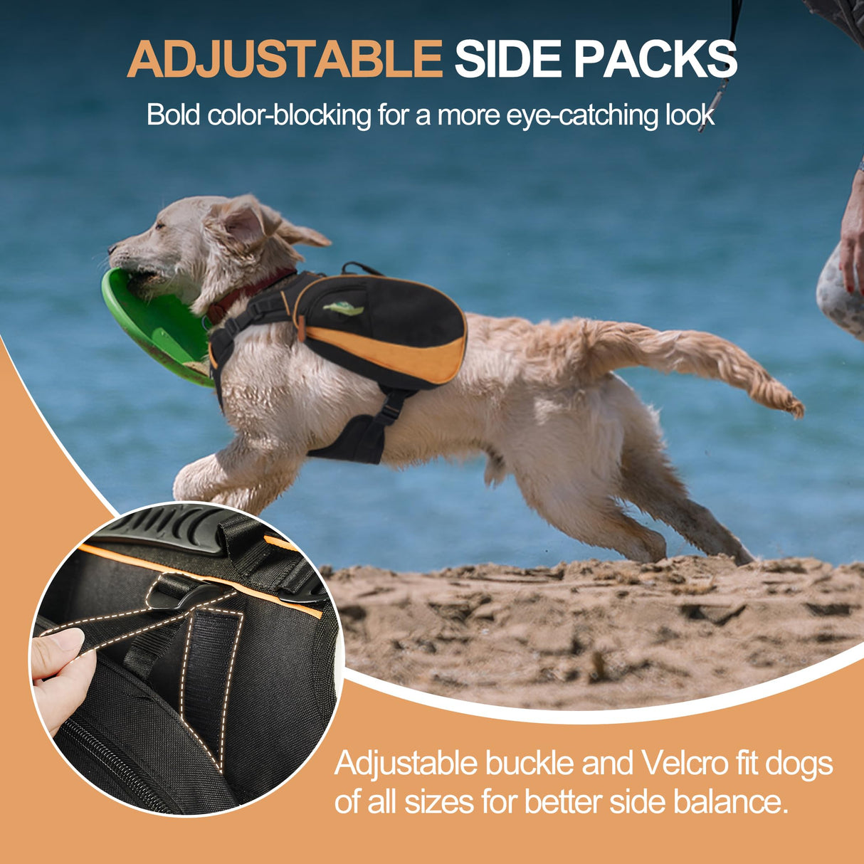 Dog Backpack Harness Suitable for Small Dogs, Adjustable Lightweight Pet Harness, Dog Carrying Bag Built-in Poop Bag Dispenser, Waterproof and Safe, Suitable for Hiking, Or Daily Walks, S