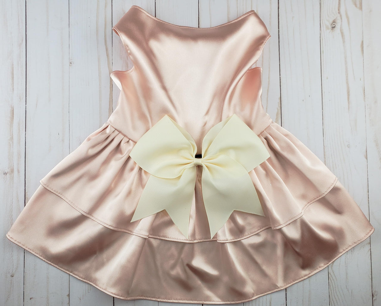 The Mildred Satin Dog Wedding Dress - Flower Girl Style, S-5XL (18-24 lbs)