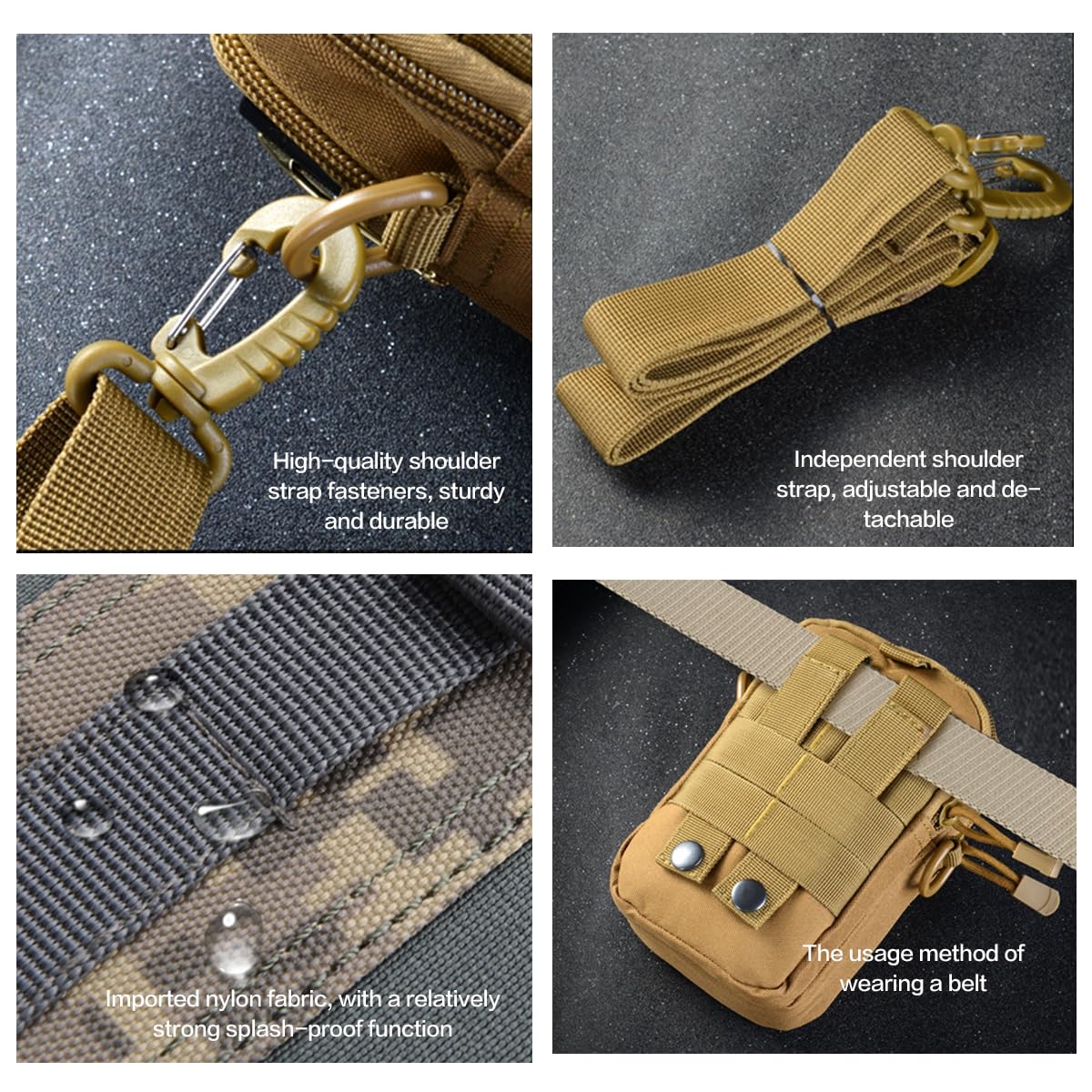 Tactical Molle Pouch - Outdoor Sports Waist Bag, Hiking Multi-Purpose Phone Pouch, Durable & Water-Resistant for Camping, Cycling, Travel(Green Jungle Digital)
