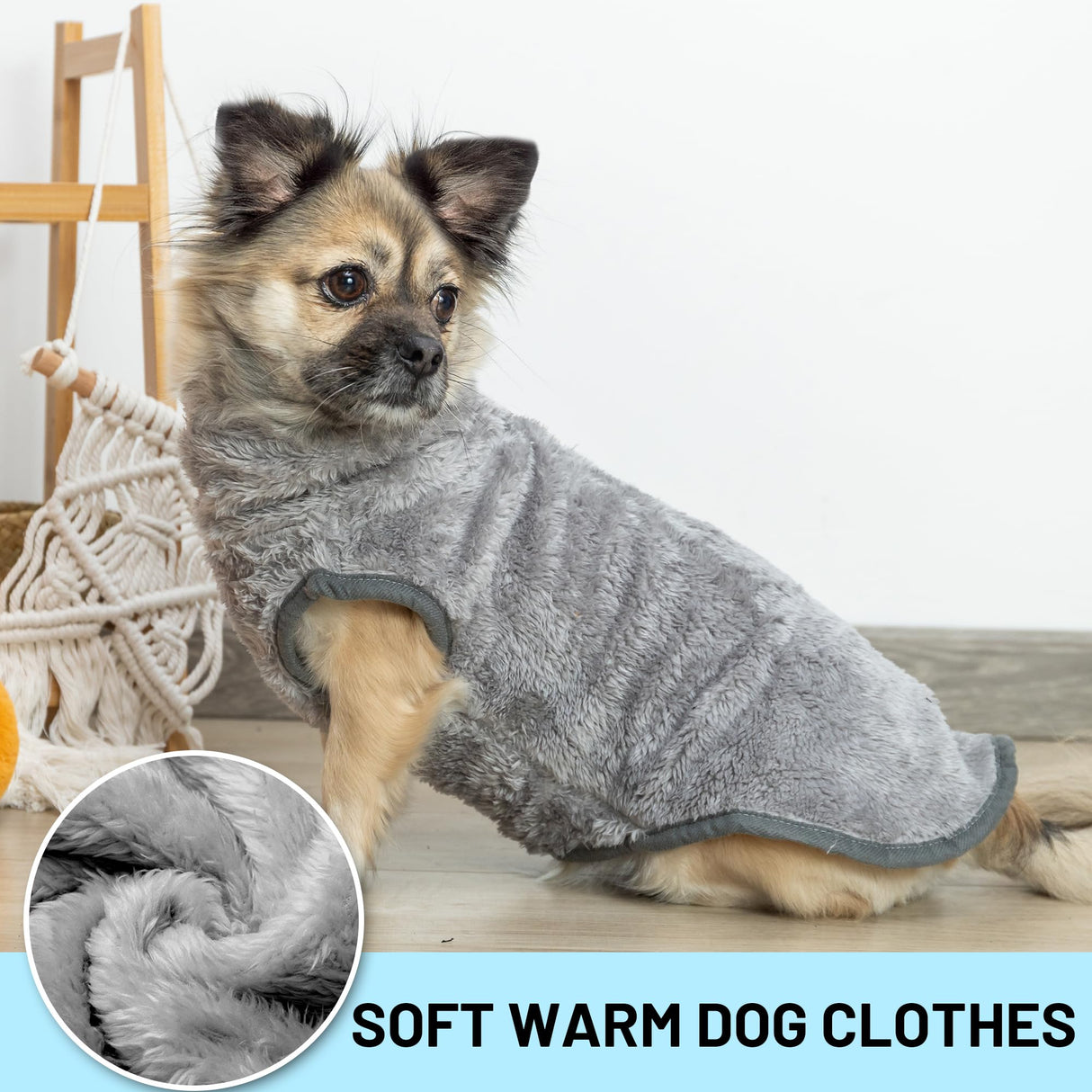 KAYCOWZA Dog Jacket for Cold Weather, 2 Pack Cozy Winter Warm Turtleneck Pet Coat Clothes for Large Medium Small Dogs, Fleece Adjustable Pullover Dog Vest Sweater (M-XXL)
