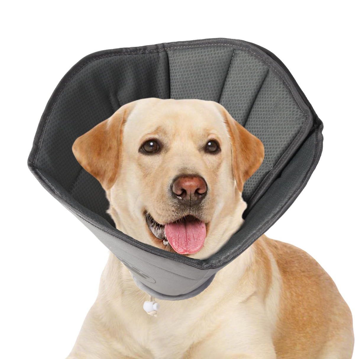 Gmkato Soft Dog Cone for Small Medium Large Pets After Surgery, Comfy Cone for Dogs, Cones for Dogs to Stop Licking, Pet Elizabethan Collar Alternative to Prevent Licking Wounds (Grey, XL)