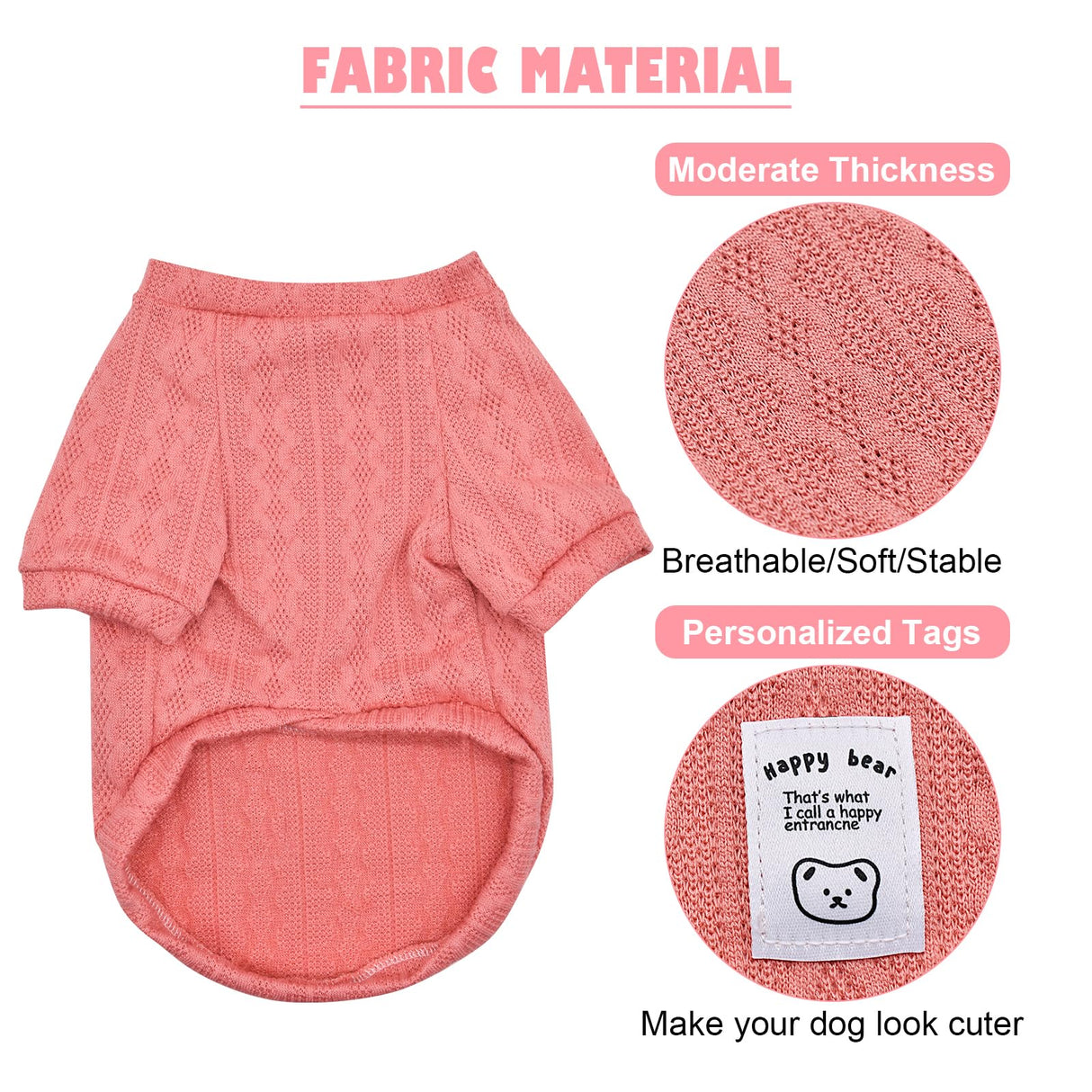 KATOLK 4 Pack Dog Knitted Sweater Dog Clothes for Small Medium Dogs, Warm Soft Puppy Kitten Dog Sweaters for Boy Girl Pet in Winter, Pet Cat Clothes Outfits Cold Weather Pullover for Chihuahua (S)