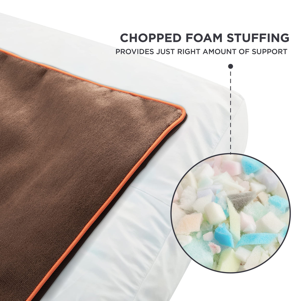 Bedsure Washable Dog Bed Medium Size Dog - 3 Inch Thicken Up to 45lbs Pet Mat Pillows with Removable Washable Cover, Brown