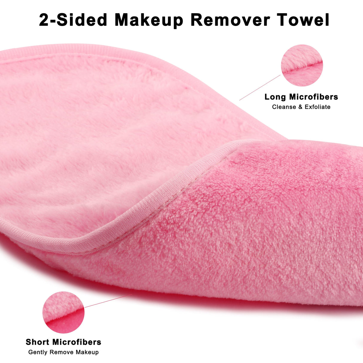 Spa Headband for Washing Face, Skincare Headband Wristband Set for Facial Mask Skin Care, Makeup Remover Towel Cloth Small Spray Bottle with Travel Makeup Bag Gifts for Women - Pink