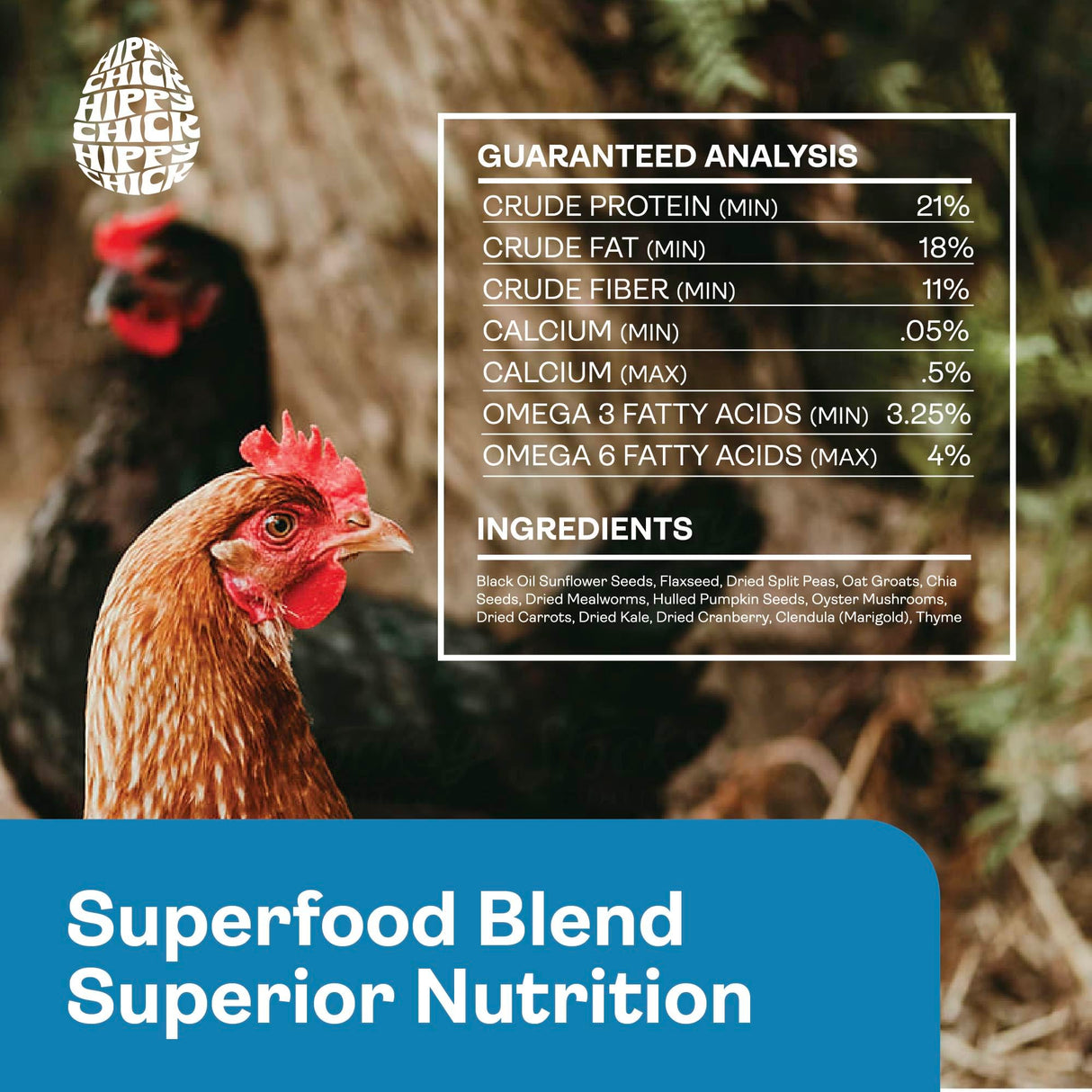 Hippy Chick Egg Booster for Chickens – Omega-3 Vitamin Supplement for Laying Hens – Egg & Feather Health Support – Natural Poultry Treat and Layer Feed Additive