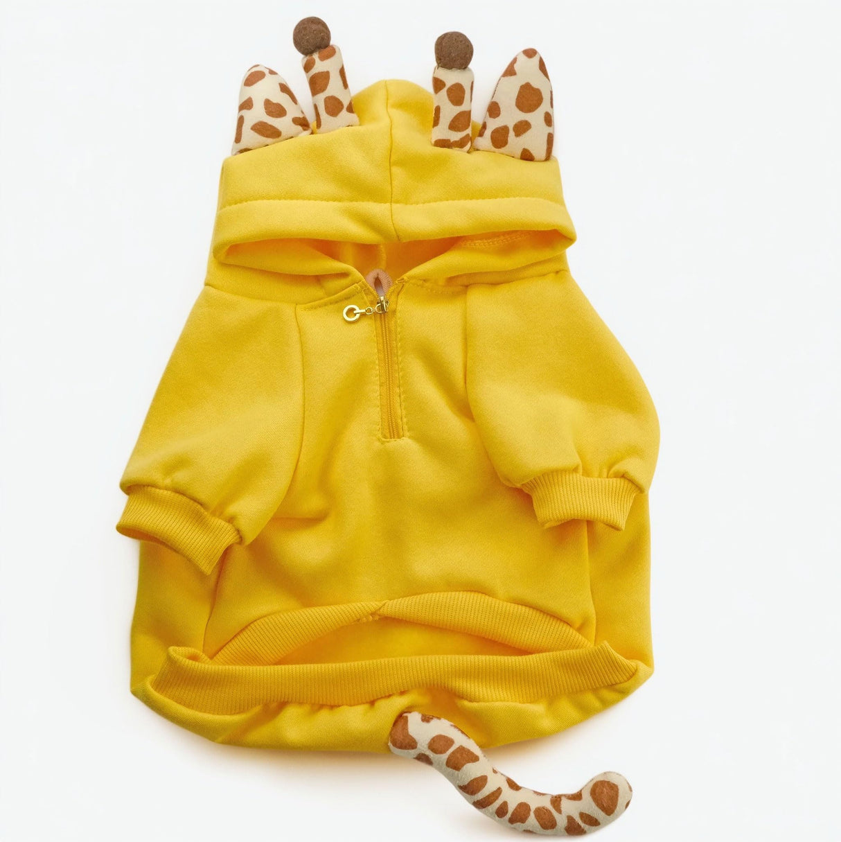CHEERTAILS French Bulldog Clothes Dog Sweaters for Small Medium Dogs Girl Boy, Frenchie Clothes Sweater Funny Giraffe Costumes Winter Coat Hoodies Sweatshirt for Doggy and Cat,Yellow,M
