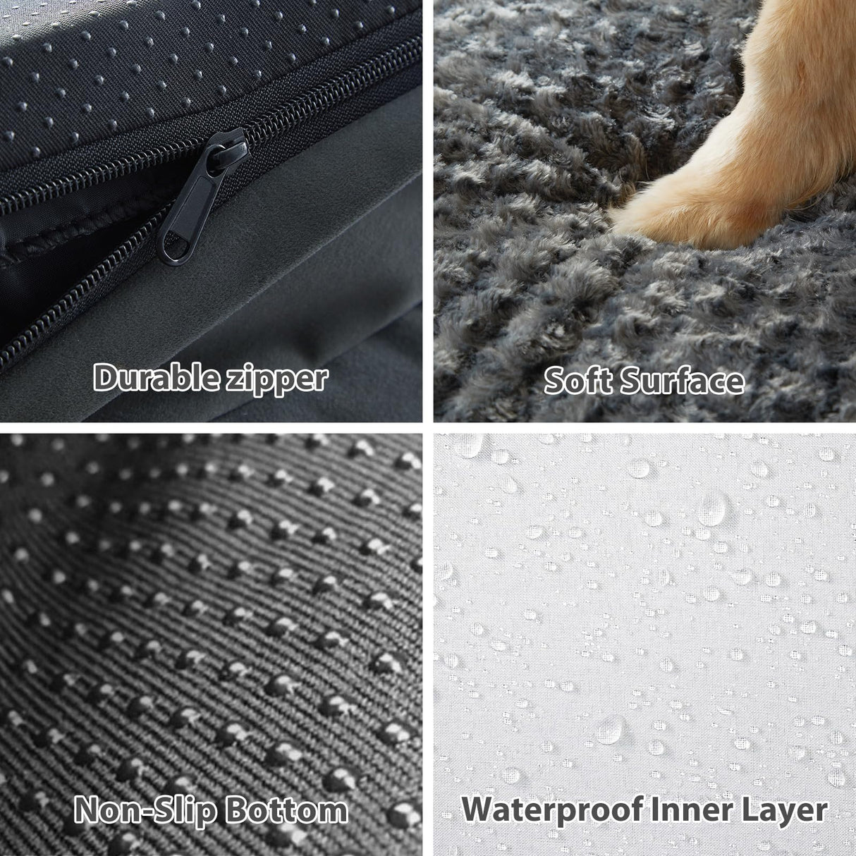 BFPETHOME Orthopedic Dog Beds for Large Dogs-Waterproof Sofa Dog Bed with Removable Washable Cover, Large Pet Bed with Waterproof Lining and Nonskid Bottom, Pet Bed for Dogs